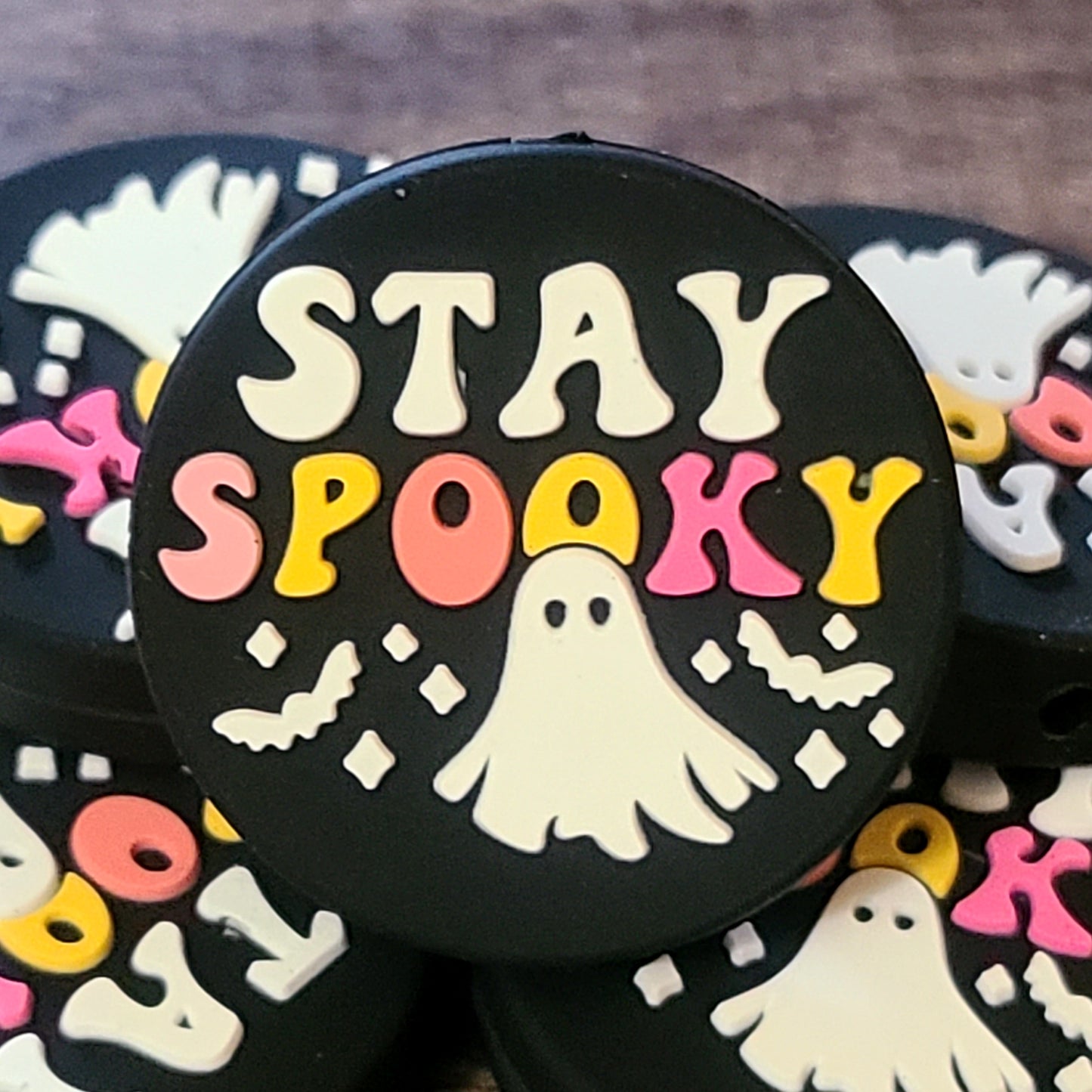 Stay Spooky Ghost Silicone Focal Bead