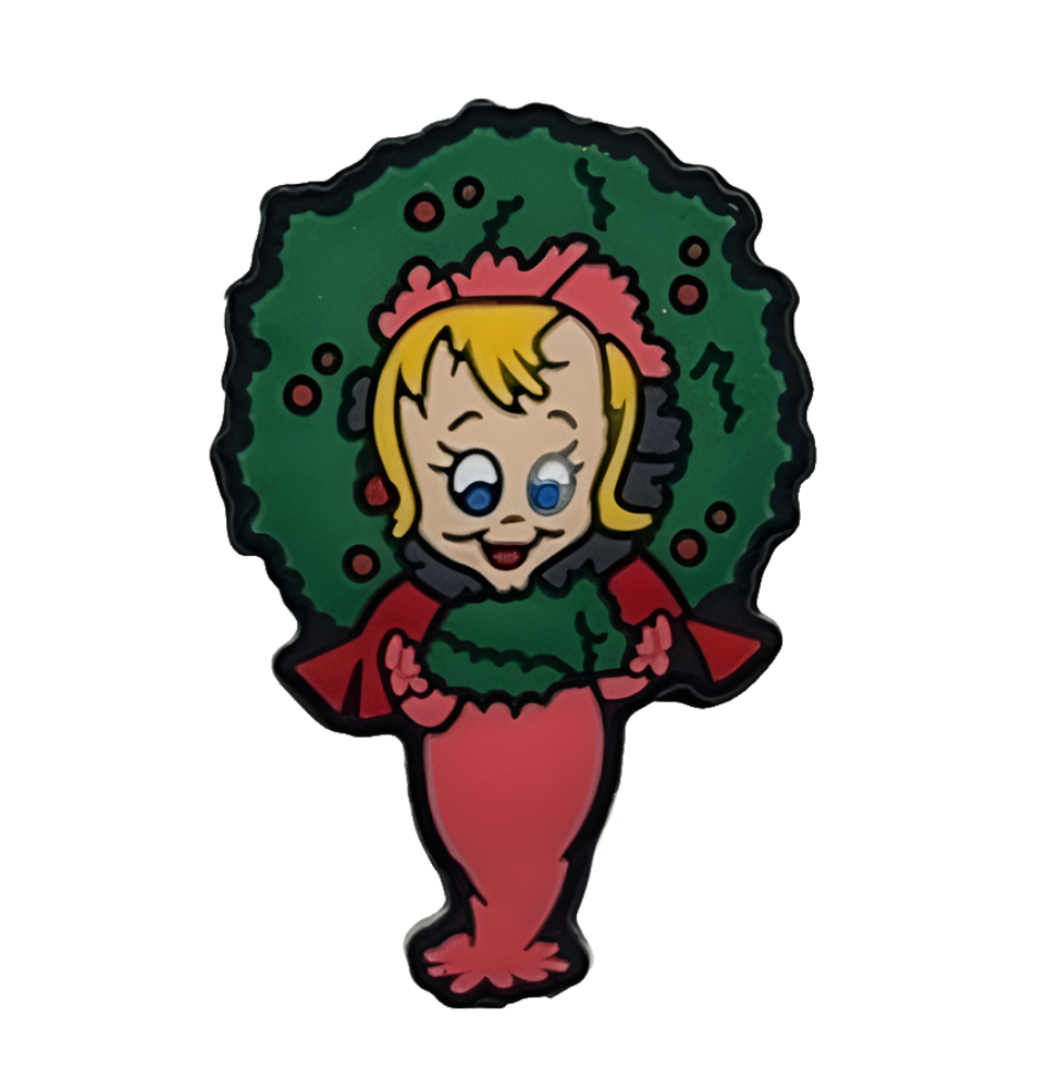 Cindy Lou in Wreath Silicone Focal Bead Grinch