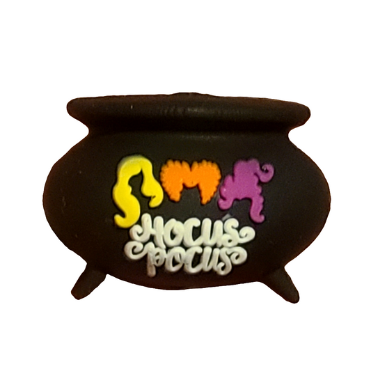 3D Hocus Pocus Cauldron Silicone Focal Bead