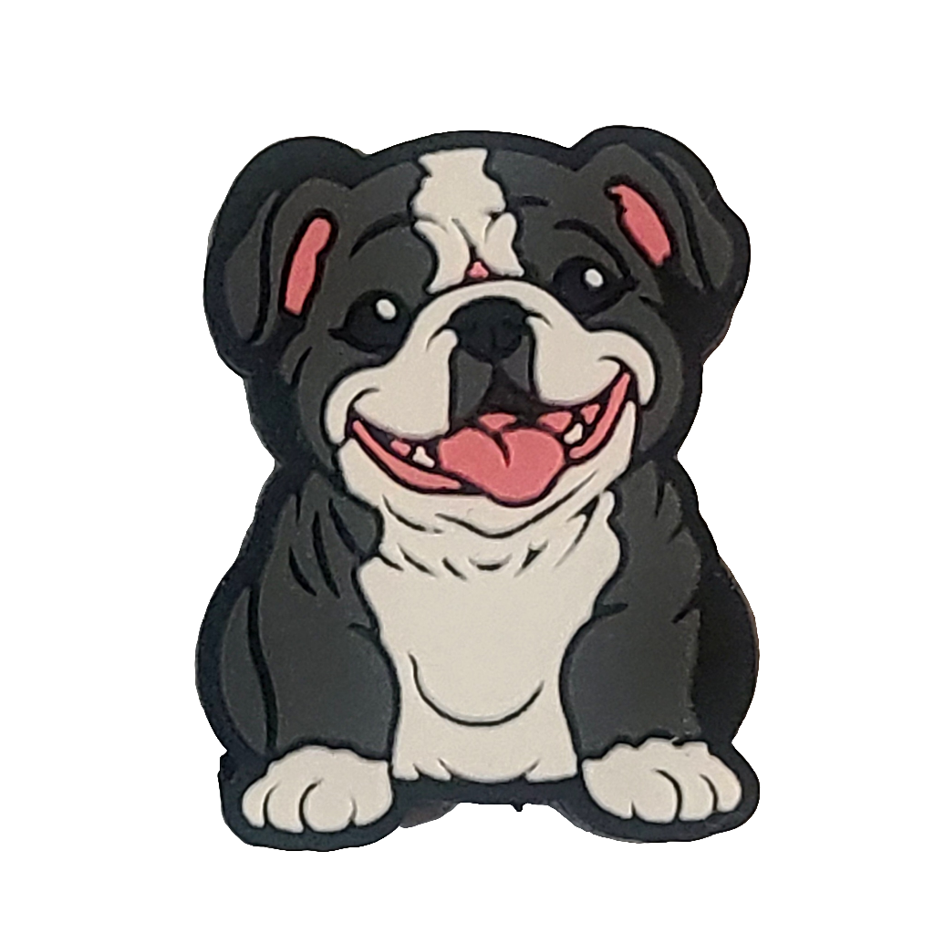 English Bulldog Puppy Silicone Focal Bead