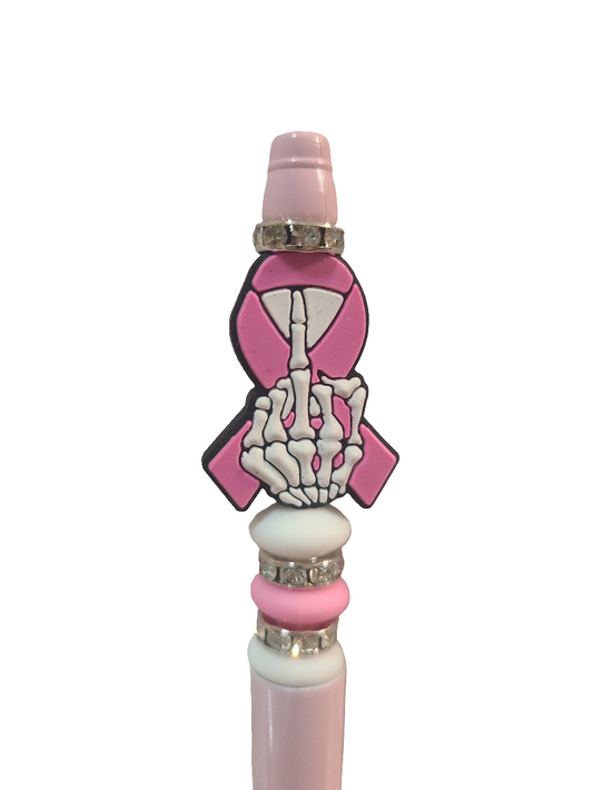 Fuck Cancer Breast Cancer Beaded Pen