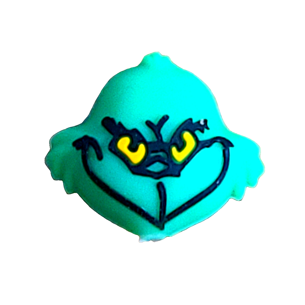 3D Grinch Head Silicone Focal Bead