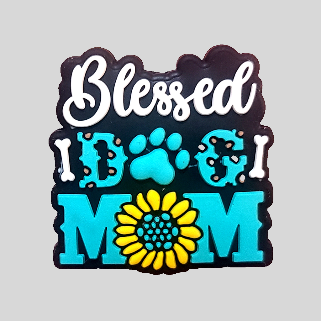 Blessed Dog Mom Silicone Focal Bead