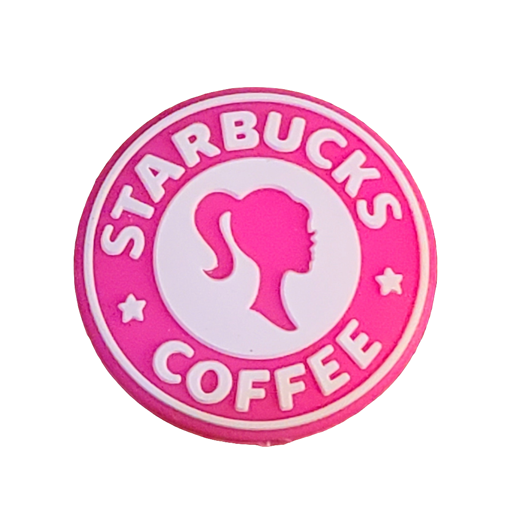 Barbie Pink Starbucks Coffee Silicone Focal Bead