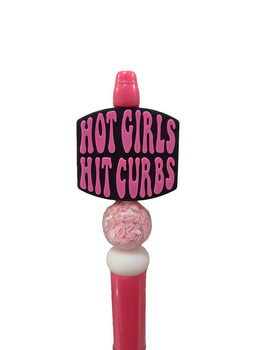 Hot Girls Hit Curbs Beaded Pen