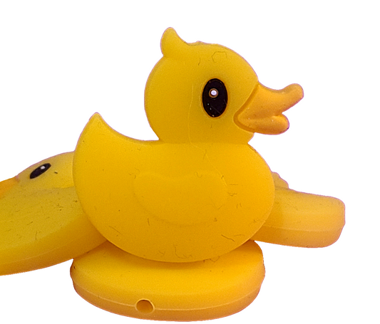 Yellow Duck Silicone Focal Bead