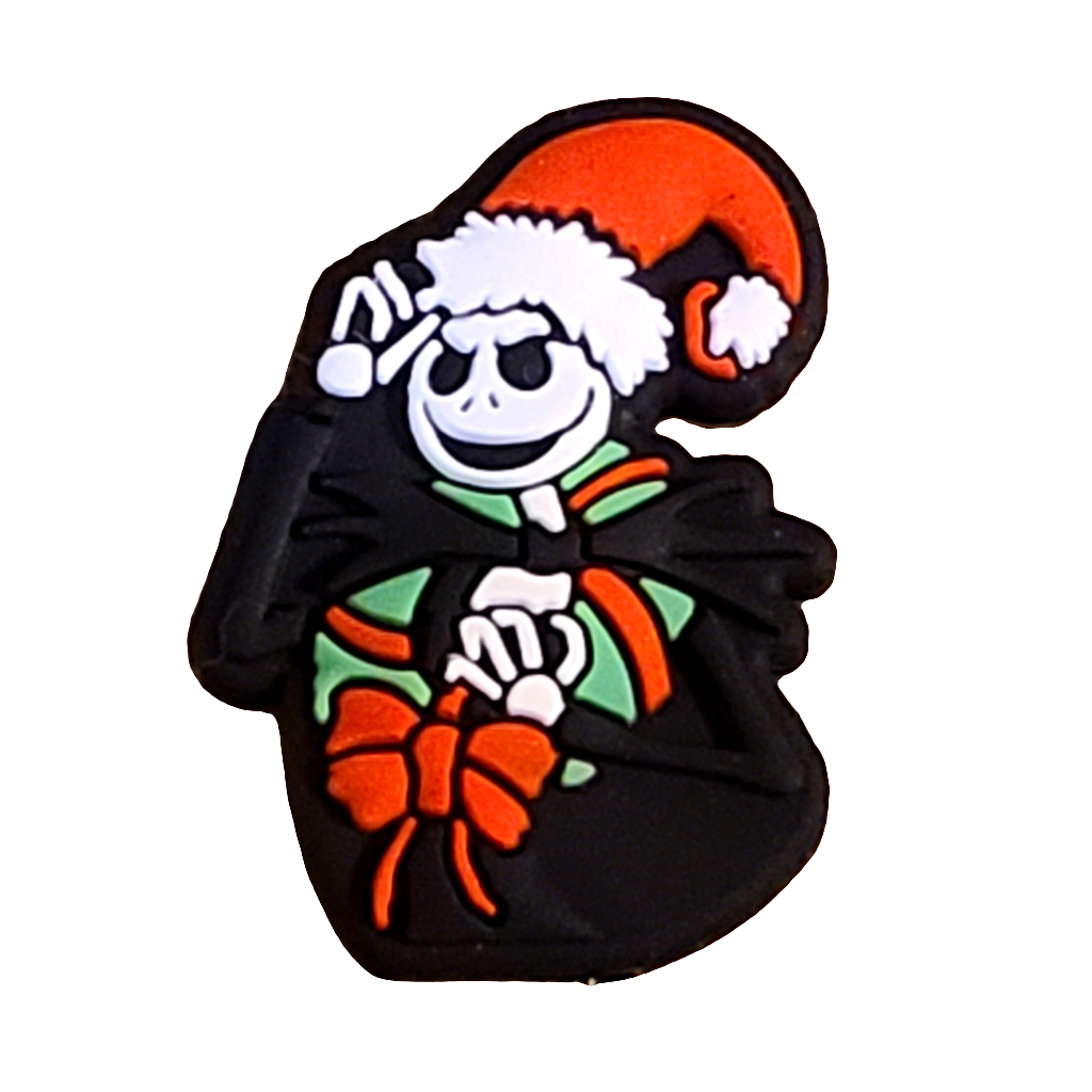 Christmas Present Jack Silicone Focal Bead