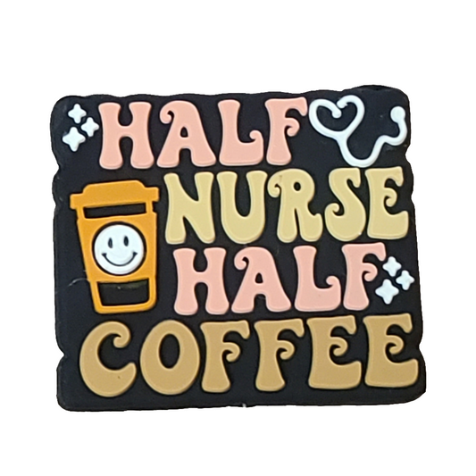 Half Nurse Half Coffee Silicone Focal Bead