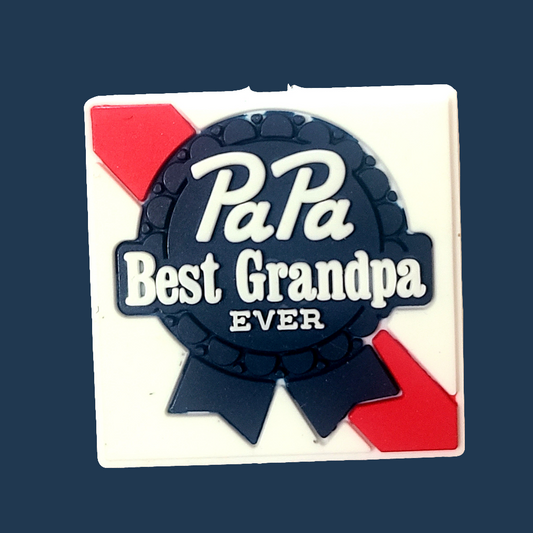 Papa Best Grandpa Ever Silicone Focal Bead