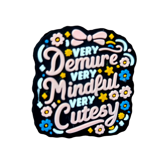 Very Demur Very Mindful Very Cutesy Silicone Focal Bead