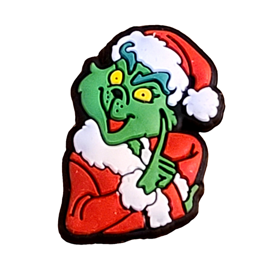 Grinch Pointing Finger Silicone Focal Bead