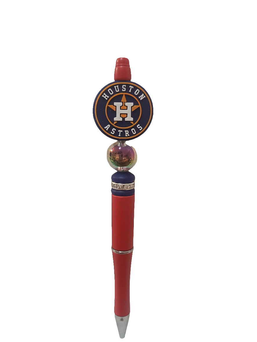 Houston Astros Baseball Beaded Pen