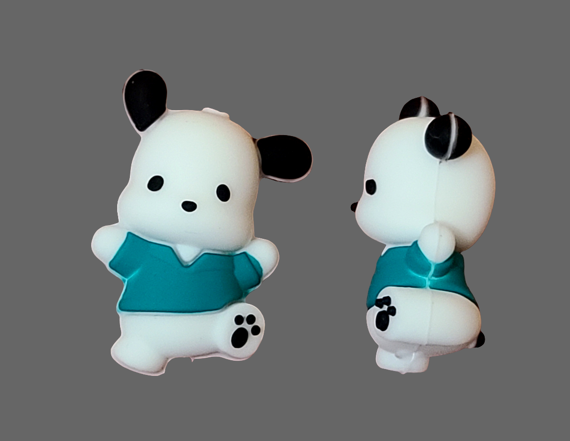 3D Pochacco Puppy Silicone Focal Bead