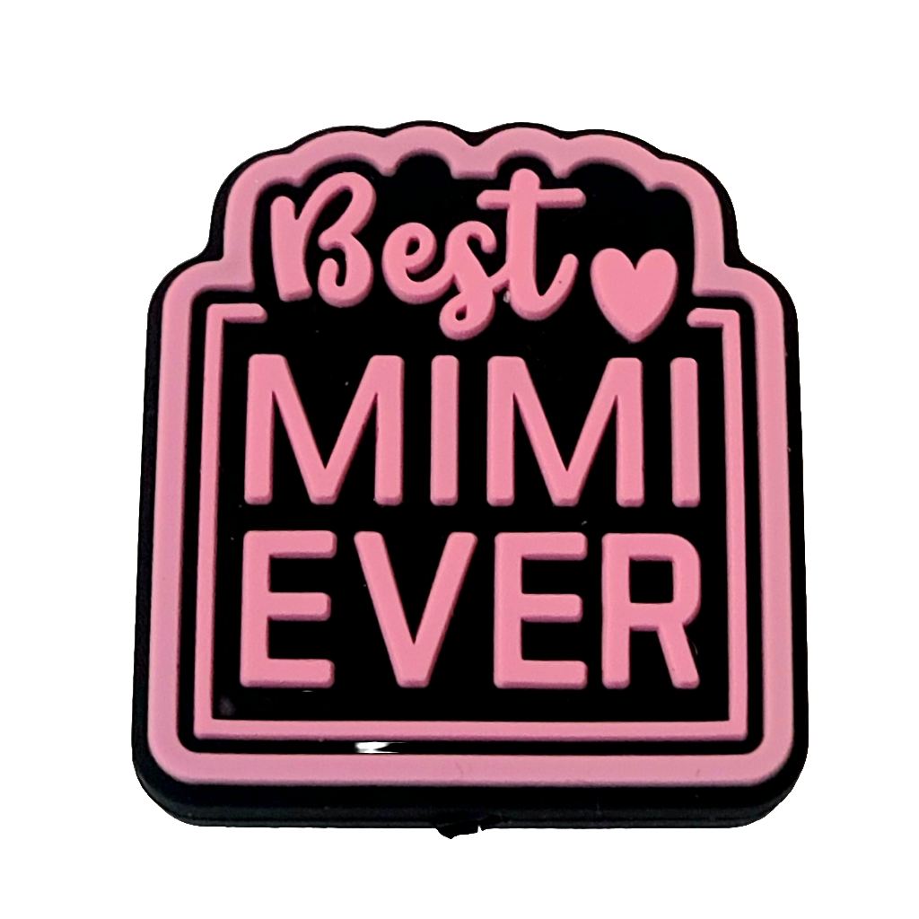 Best Mimi Ever Silicone Focal Bead - Pink