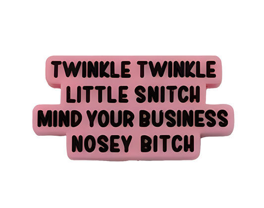 Twinkle Twinkle Little Snitch Mind Your Business Nosey Bitch Focal Bead