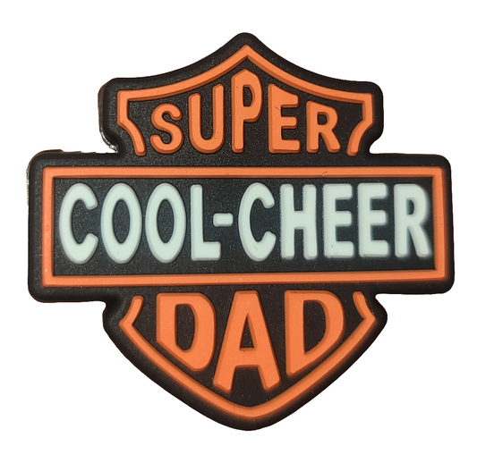 Super Cool Cheer Dad Silicone Focal Bead