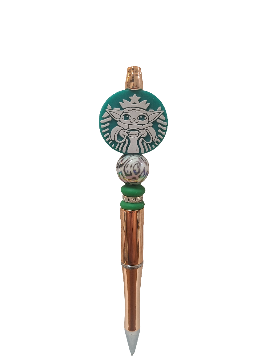 Yoda Starbucks Beaded Pen