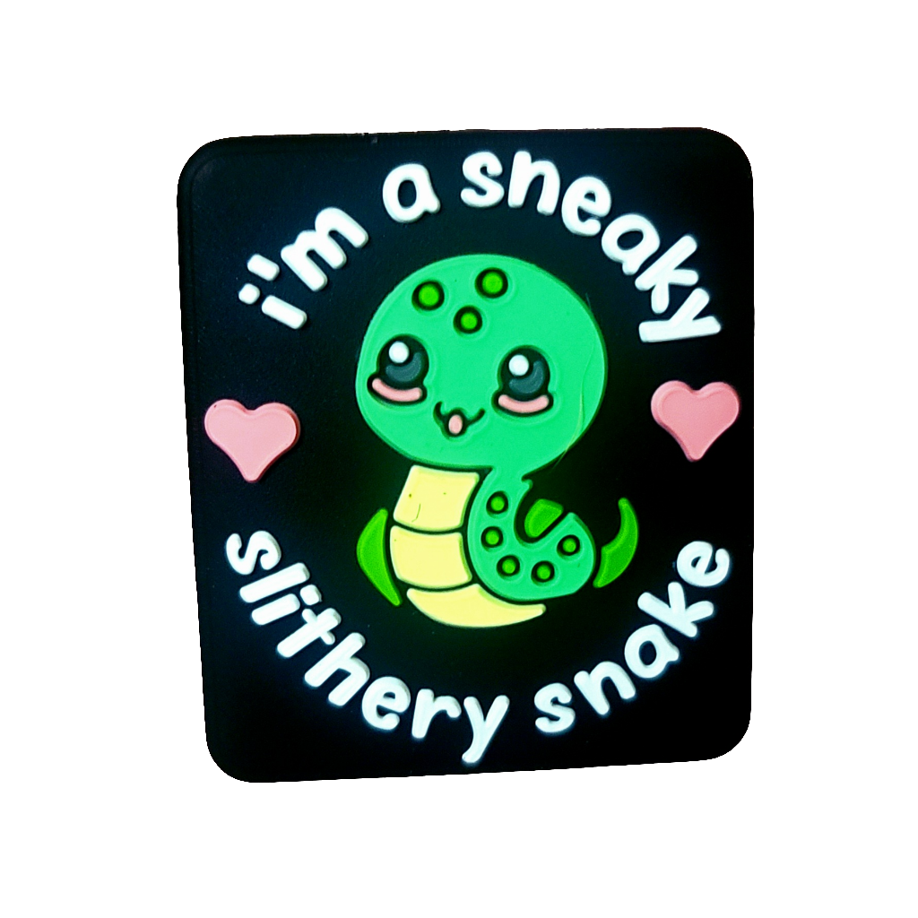 I'm A Sneaky Slithery Snake Silicone Focal Bead