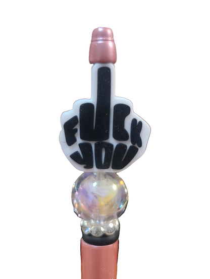 F*ck You Middle Finger Beaded Pen