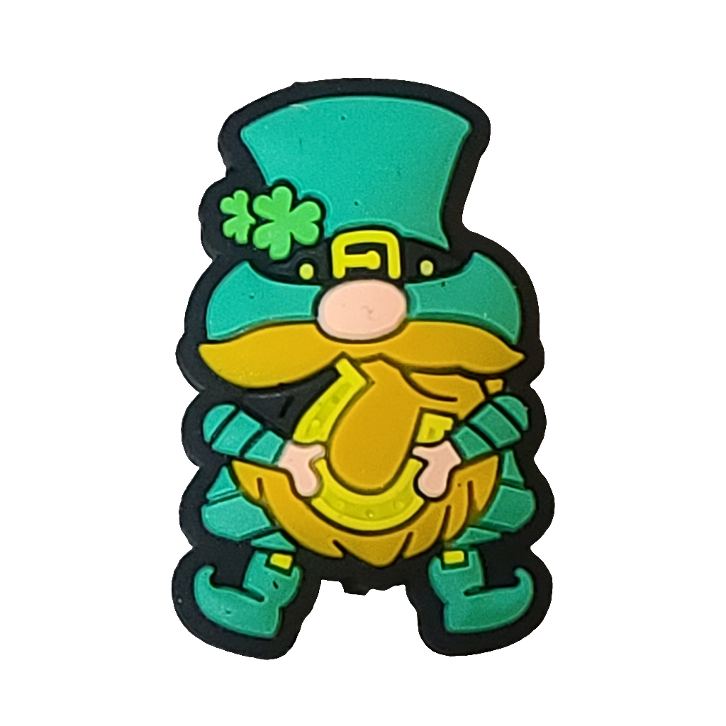 Green Leprechaun Silicone Focal Bead