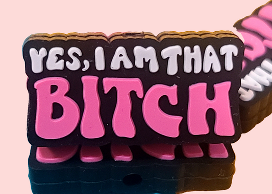 Yes, I Am That Bitch Silicone Focal Bead