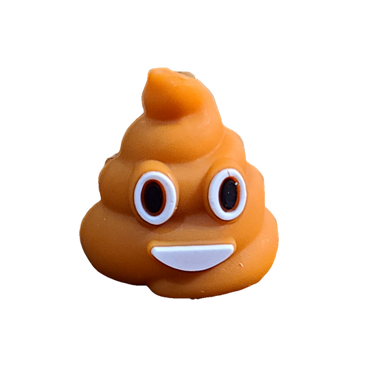 3D Poop Emoji (Light) Silicone Focal Bead