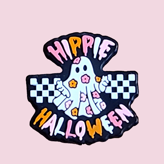 Hippie Halloween Ghost Silicone Focal Bead