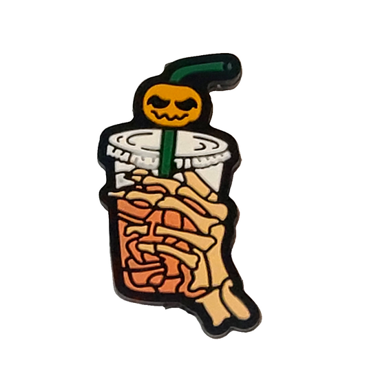 Creepy Hand Halloween Coffee Silicone Focal Bead