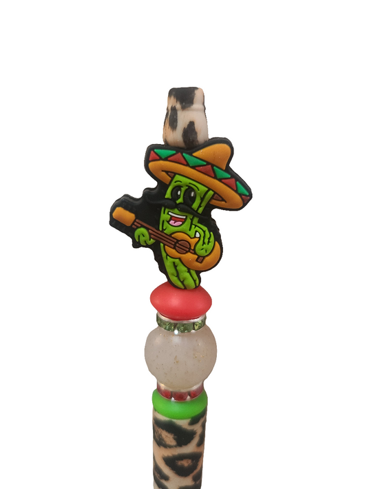 Pedro The Singing Cactus Beaded Pen