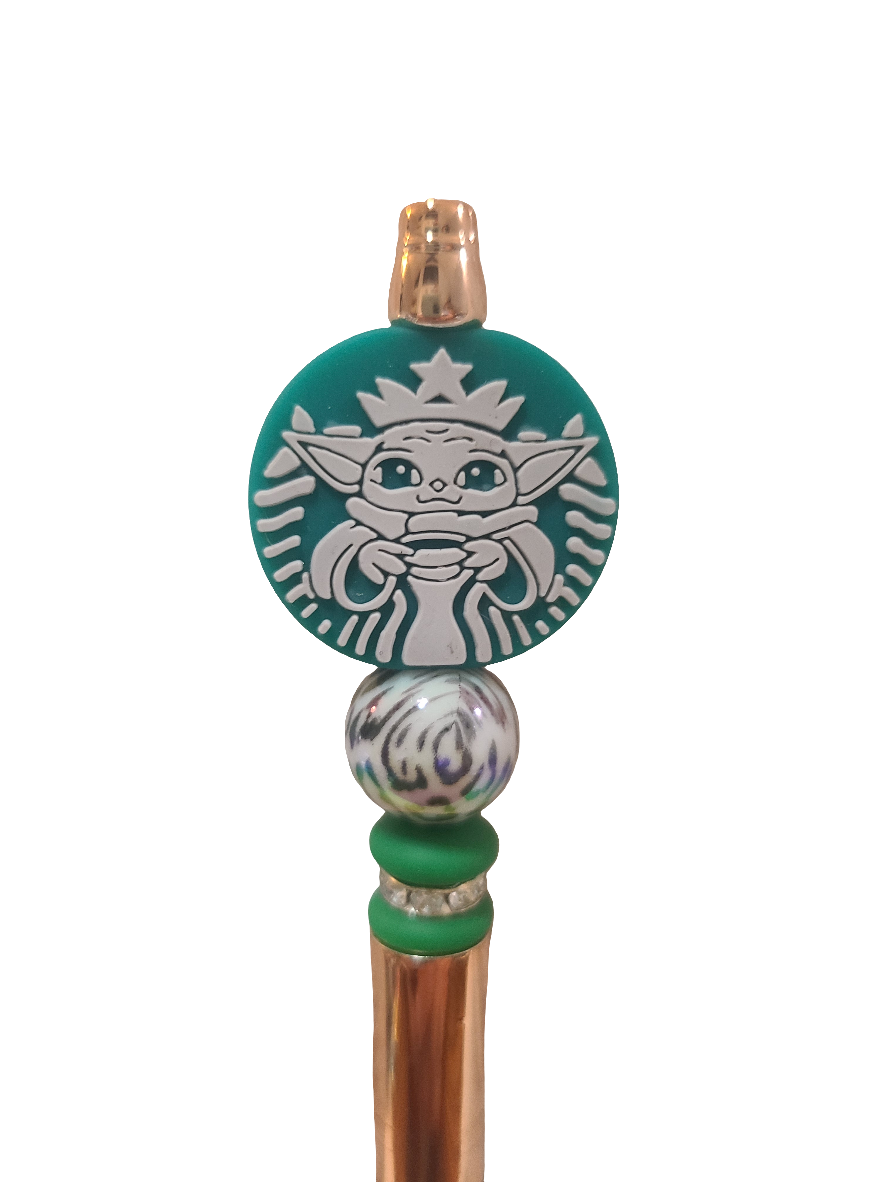 Yoda Starbucks Beaded Pen