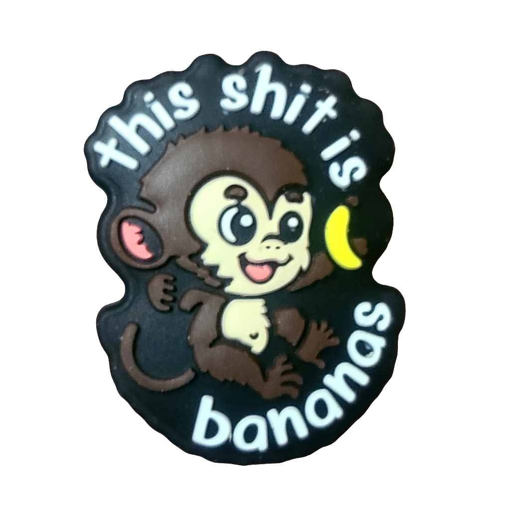 This Sh*t Is Bananas Monkey Silicone Focal Bead