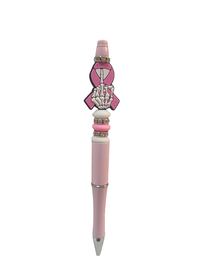 Fuck Cancer Breast Cancer Beaded Pen