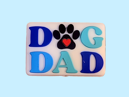 Dog Dad Silicone Focal Bead