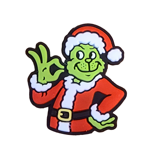 Smiling Grinch Silicone Focal Bead