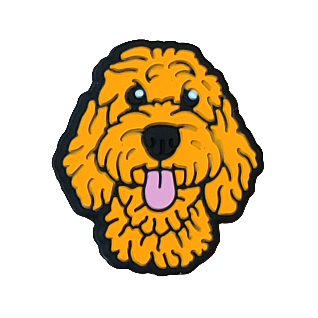 Golden Doodle Silicone Focal Bead