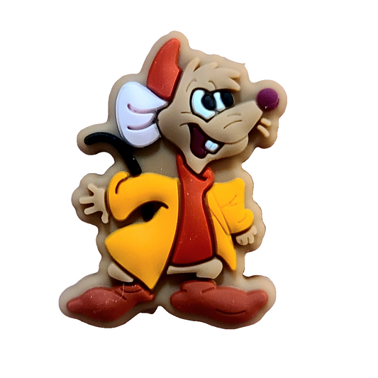 Cartoon Mouse Silicone Focal Bead