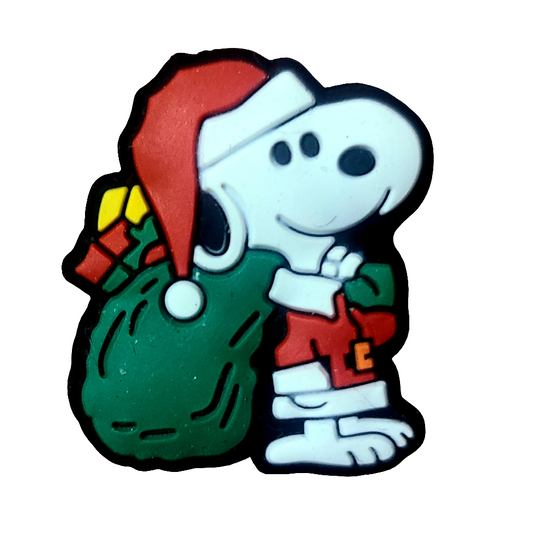 Christmas Santa Snoopy Silicone Focal Bead