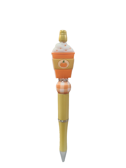 Pumpkin Spice Latte Beaded Pen