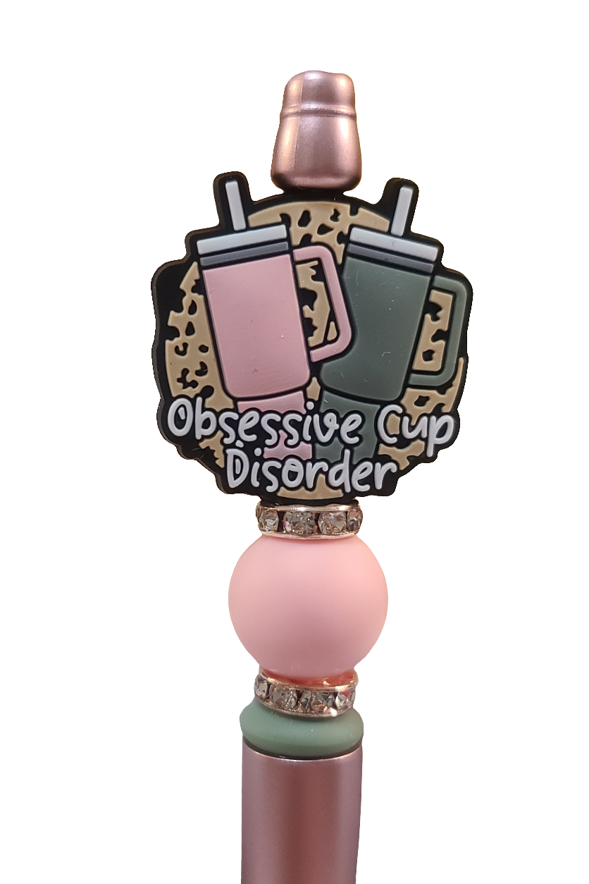 OCD Obsessive Cup Disorder Beaded Pen