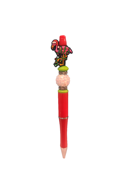 Christmas Flamingo Beaded Pen