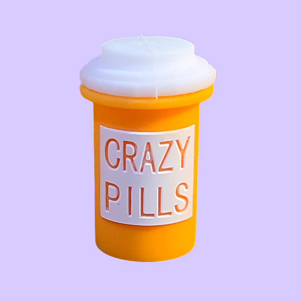 3D Crazy Pills Silicone Focal Bead