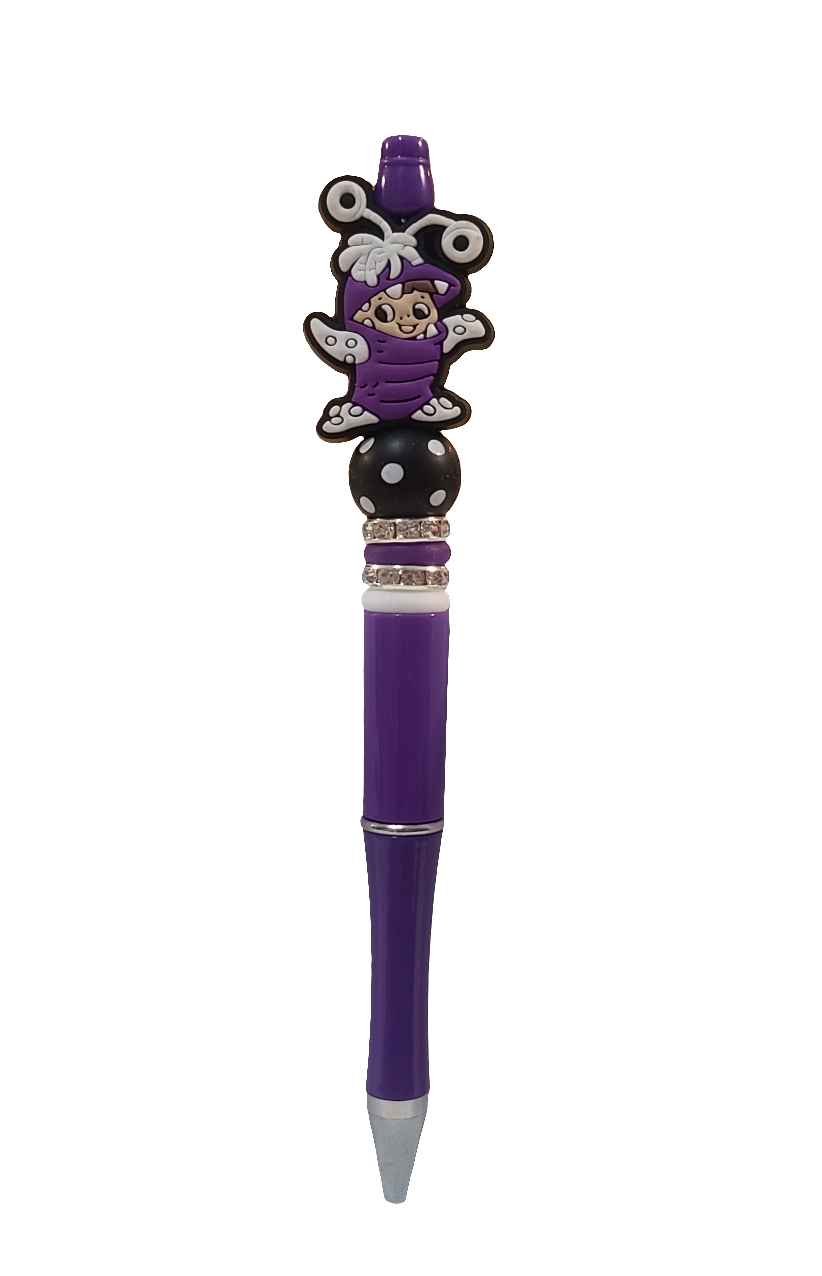 Boo In Monster Costume Beaded Pen