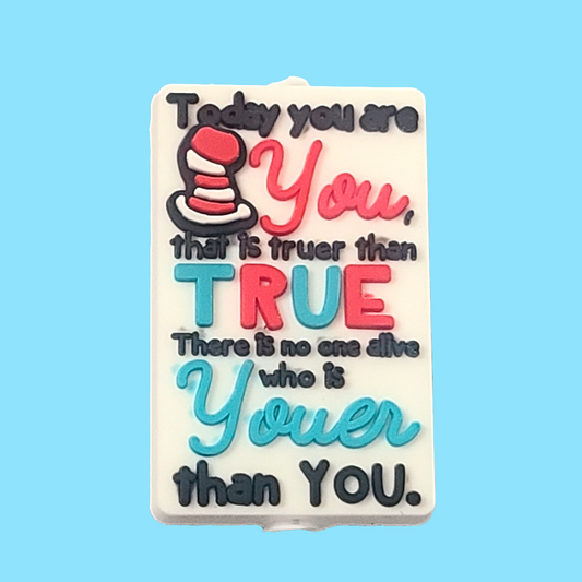 Dr Suess You are Youer Than You  Silicone Focal Bead