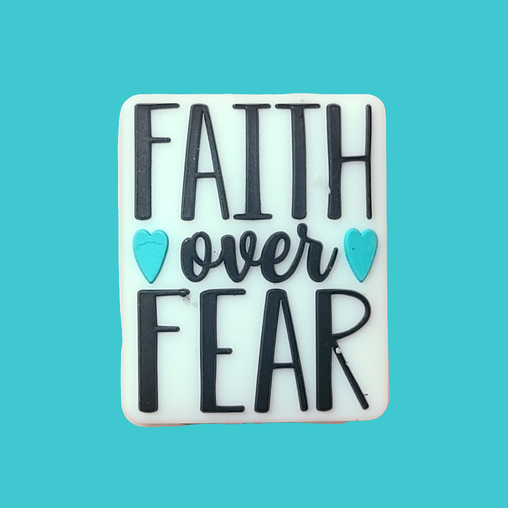 Faith Over Fear Silicone Focal Bead