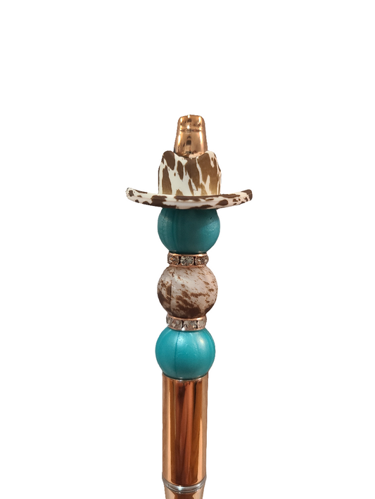 3D Cowboy Hat Beaded Pen