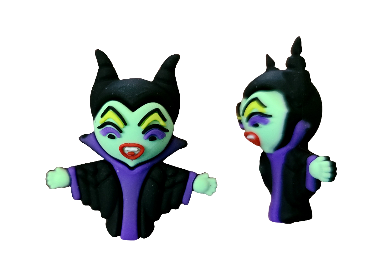 3D Malificent Silicone Focal Bead