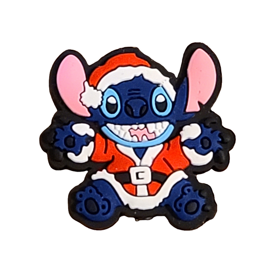 Santa Stitch Silicone Focal Bead