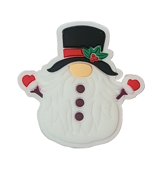 Snowman Gnome Silicone Focal Bead