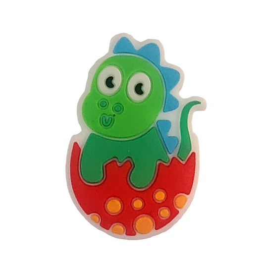 Dinosaur In Egg Silicone Focal Bead