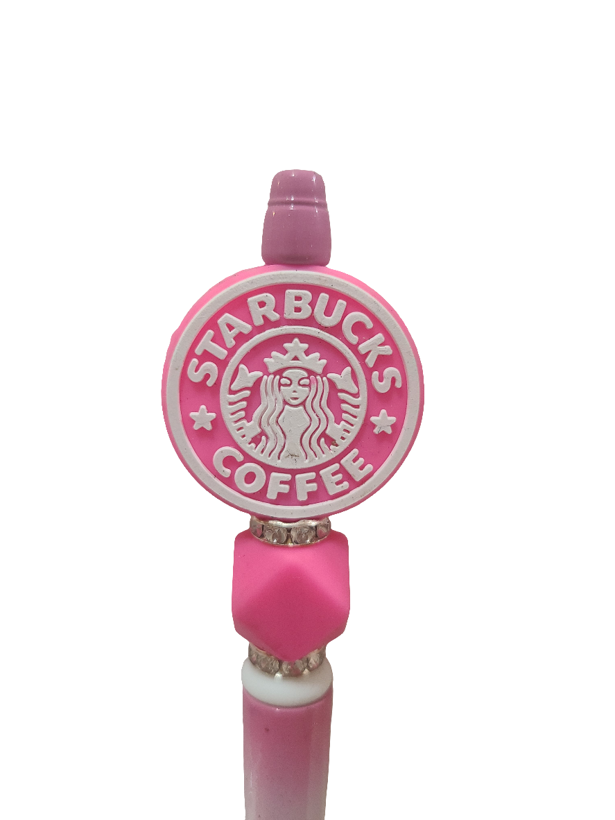 Pink Starbucks Beaded Pink Ombre Pen